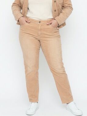 FREE PEOPLE | Sand Blasted Tan Corduroy Straight Leg Pants Women’s Size 31 (12)